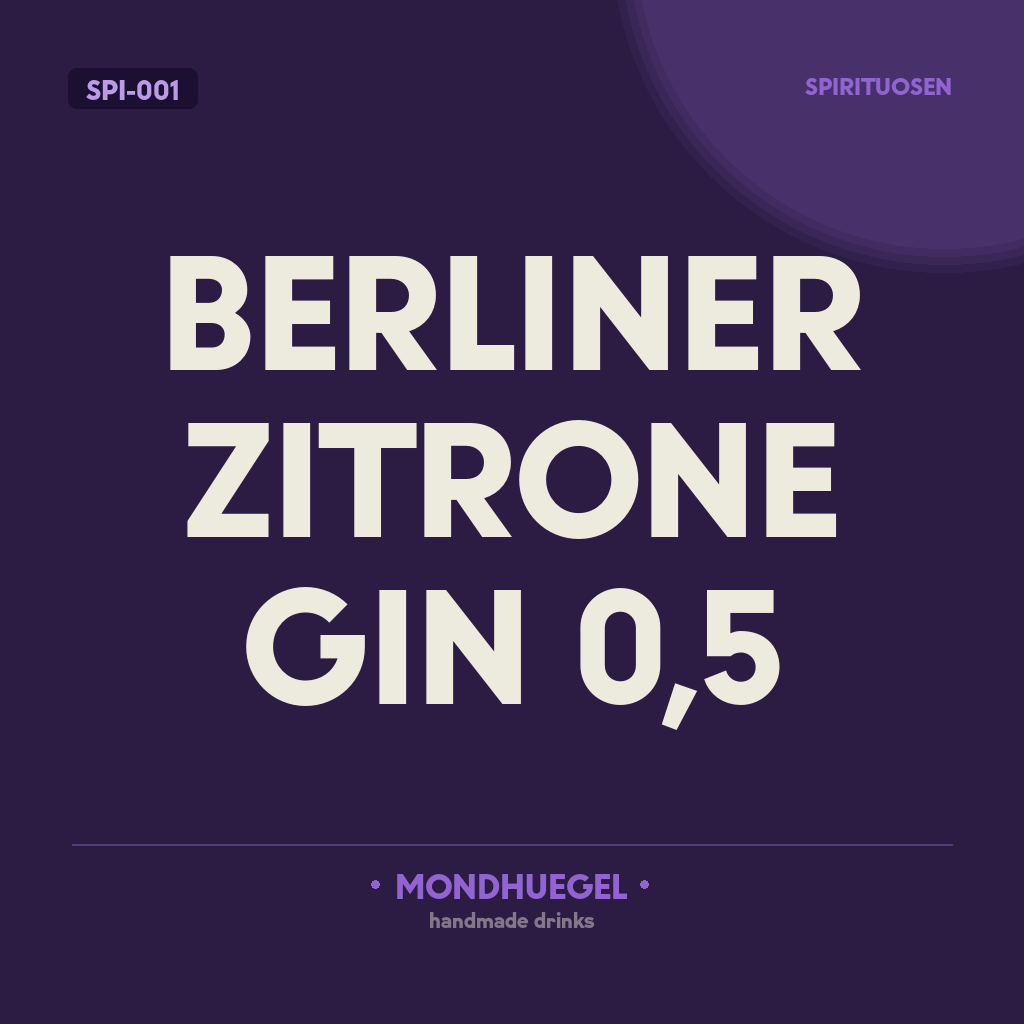 [SPI-001] Berliner Zitrone Gin 0,5